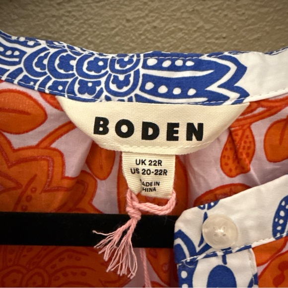 NWT Boden | Alba Tiered Firecracker Gardenia Swirl Cotton Maxi Dress Sz 20-22R - Picture 6 of 11